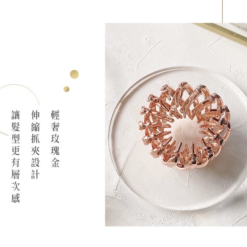 💫現貨+發票｜de Balets 小巴黎 <正韓> 金色髮包抓飾 小巴黎髮飾 小巴黎髮夾 小巴黎髮圈-細節圖4