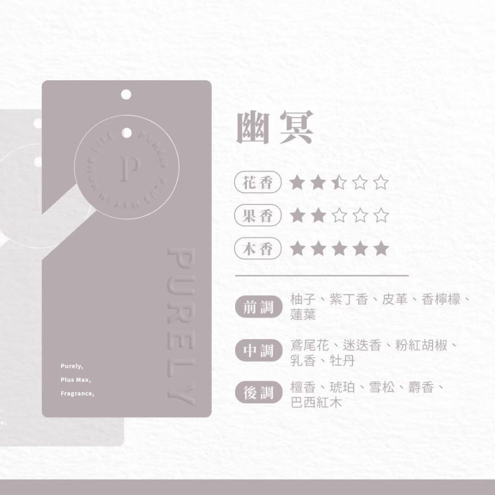 🎀純粹｜Plus Max香水吊卡 純粹香片 精油香氛吊卡 純粹香氛 純粹吊卡 純粹plus max 純粹二合一-細節圖3