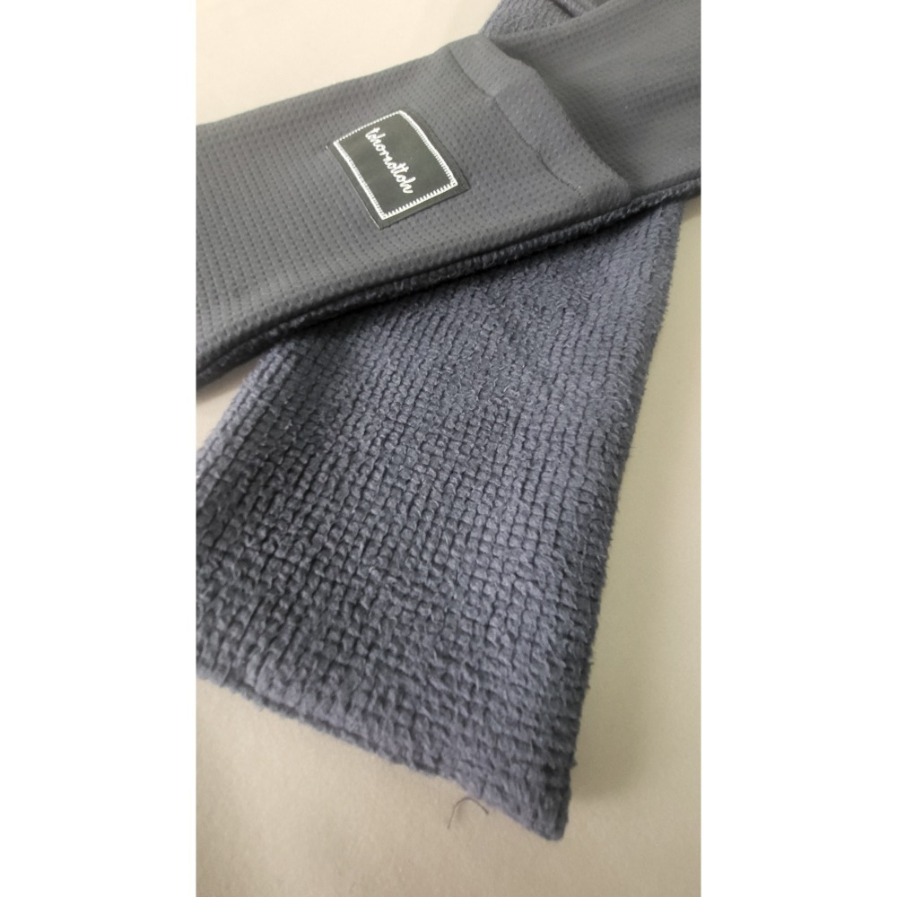 【to be】<新品上架>  雙層華夫格圍巾 男裝 上衣 日版 功能性 親膚 台灣製造-細節圖3