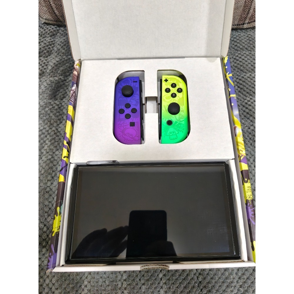 Switch oled主機 漆彈特仕款 二手-細節圖2