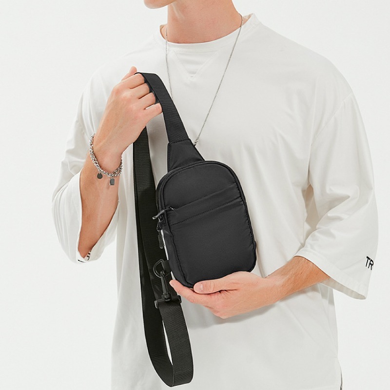 隨身胸包 手機包 方便出門 單肩包 胸前包 錢包 零錢包 側背包 包包 男包 魔法巷-細節圖3