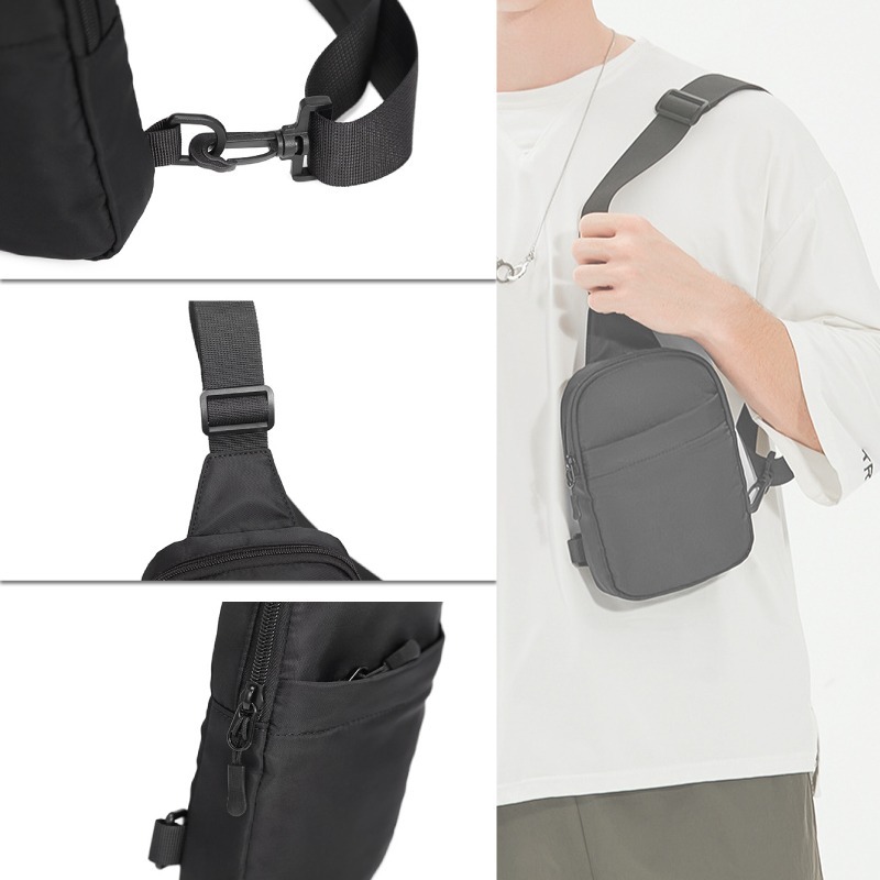 隨身胸包 手機包 方便出門 單肩包 胸前包 錢包 零錢包 側背包 包包 男包 魔法巷-細節圖7