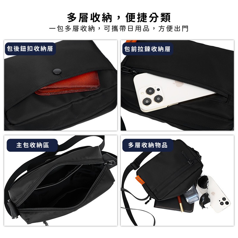 百搭郵差包 手機包 台灣現貨 單肩包 斜背包 肩背包 後背包 胸包 男包 女包 魔法巷-細節圖5