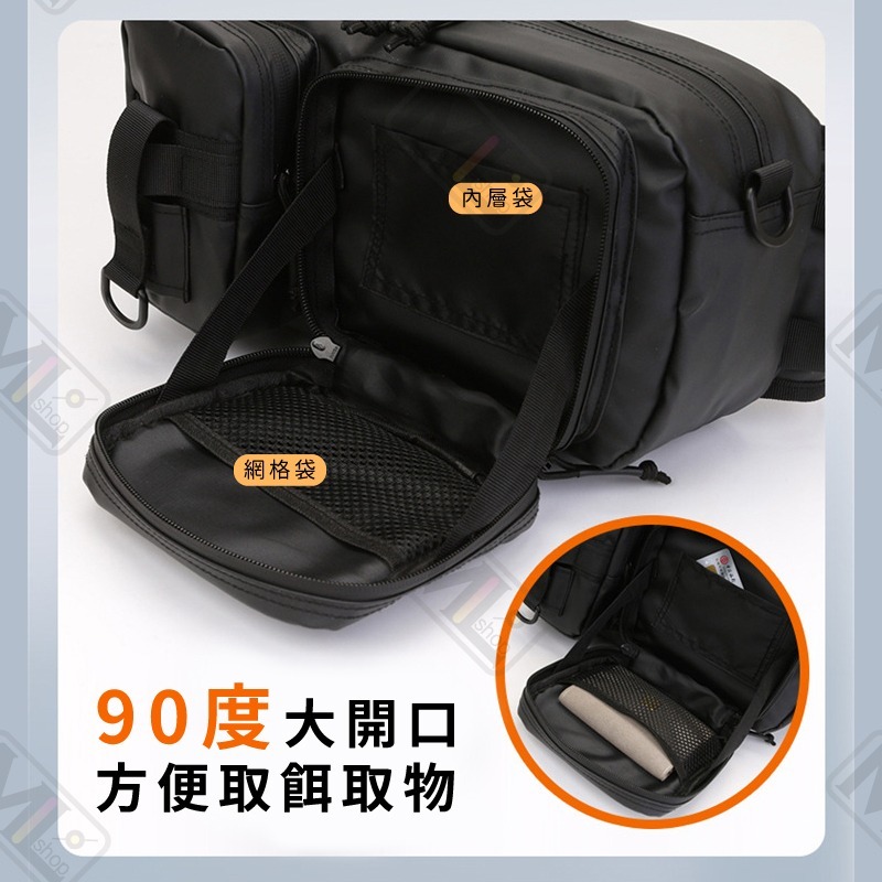 多功能路亞背包 釣魚包 釣具包 【台灣現貨賣家】肩背包 單肩包 腰包 戶外包 胸包 男包 魔法巷-細節圖7