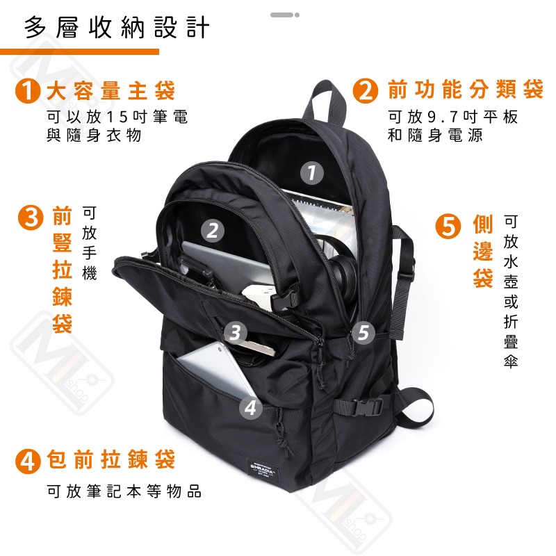 大容量後背包 可放15吋筆電-細節圖3