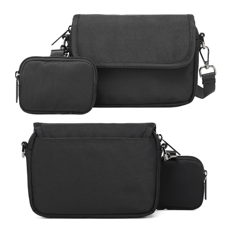 日系郵差包 附贈小掛包 手機包 單肩包 斜背包 單肩包 側背包-細節圖6