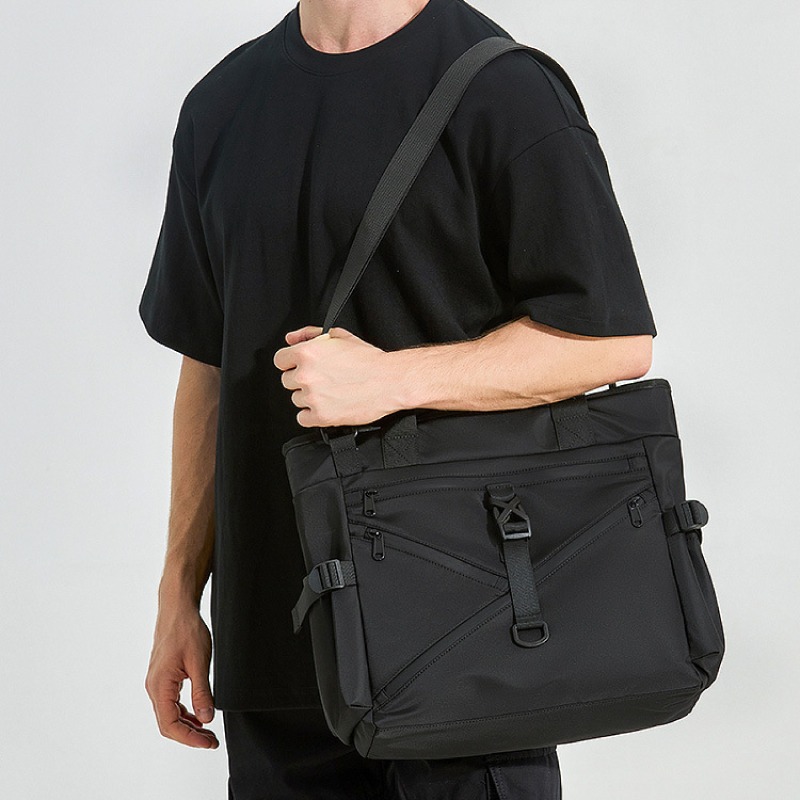 工裝肩背包 日系托特包 台灣現貨 單肩包 側背包 手拿包 行李包 背包 男包 魔法巷-細節圖2