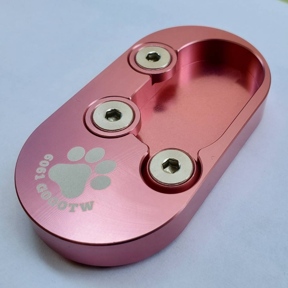 Gogoro2 premium Gogoro3 鋁合金加大座 機車側柱 增高底座 側柱墊 止滑穩固 側柱加大 陽極不褪色-規格圖7