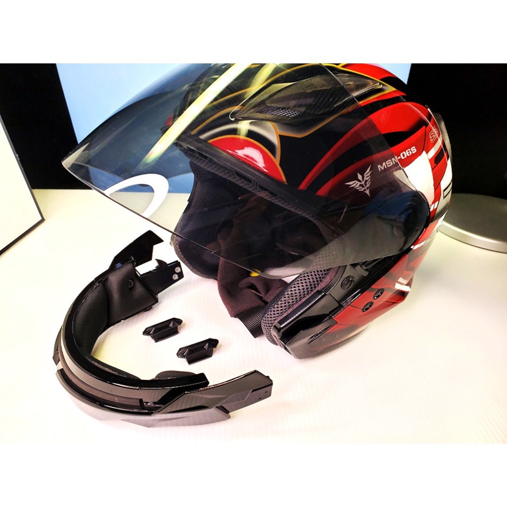 收藏品 限量 SOL 新安洲 安全帽 鋼彈 UC 新安州 4分之3 可 全罩 Sinanju 吉翁 獨角獸-細節圖3