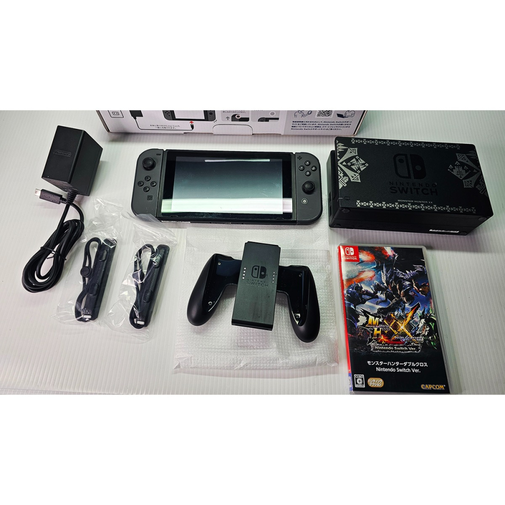 二手 switch 魔物獵人xx 日規Nintendo 魔物獵人XX 特別版 Switch 主機 MHXX 遊戲同捆組-細節圖2
