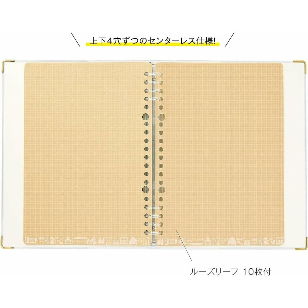 【羊駝兔日本選物】Kleid X Eric 日本全新A5 binder note 20孔可更換內頁筆記本 活頁本-細節圖4