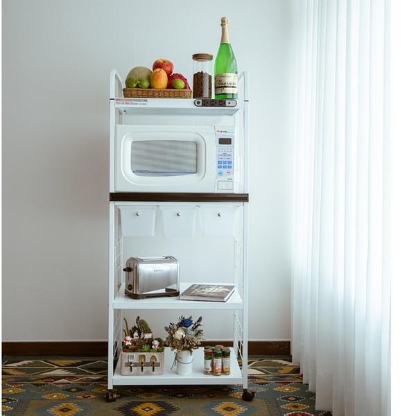 S007《愛樂美》附插座1拉板3抽屜4層電器收納架 置物架 層架 A-11430-4 (新四代插座)-細節圖2