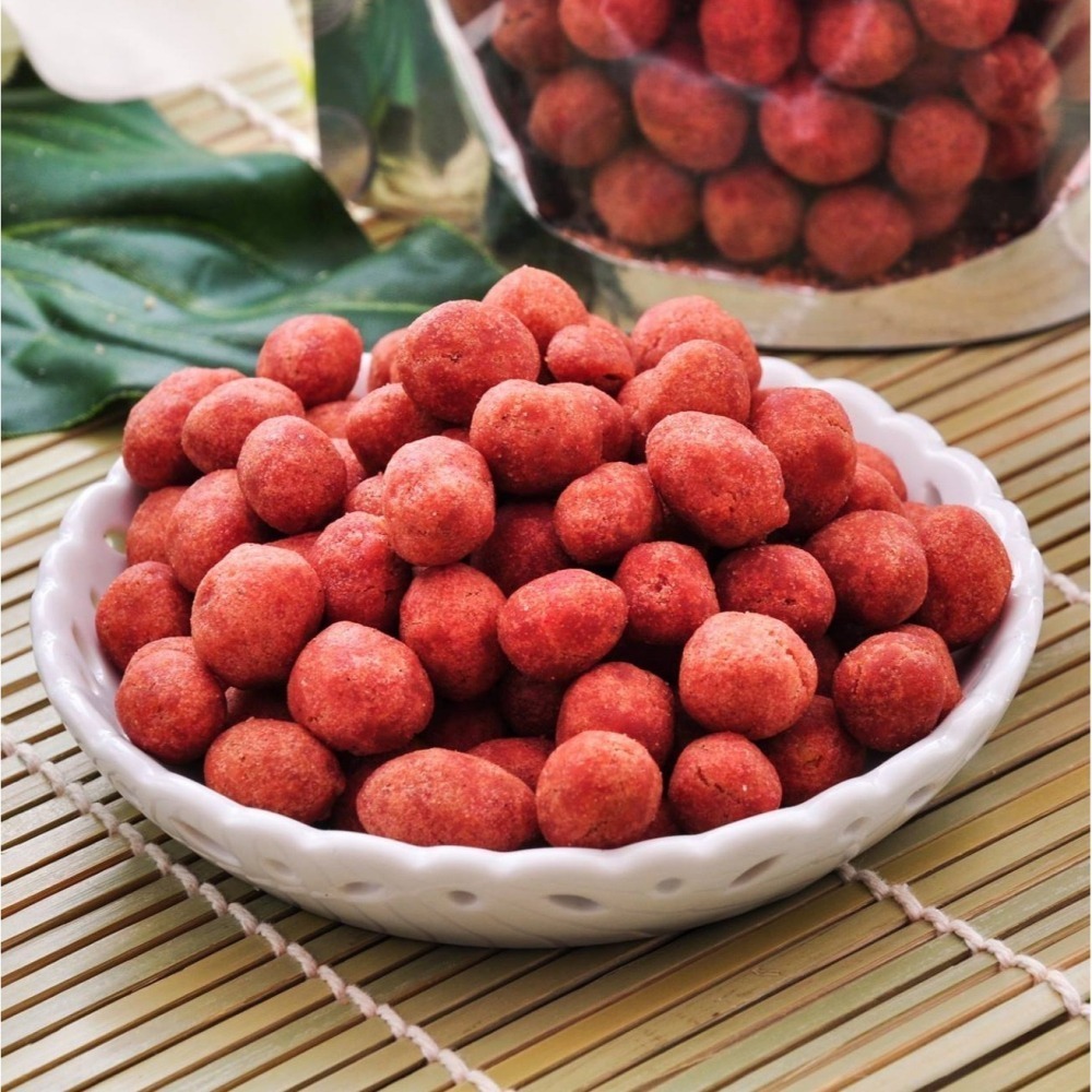 W001【嘉義東石余順豐裹粉花生系列-黑芝麻/白芝麻/紅麴/芥末/竹炭花生-(罐裝260g/袋裝300g)】-細節圖3