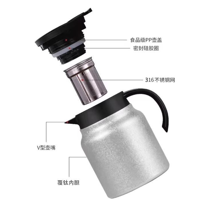 A071 高顏值不鏽鋼覆鈦燜茶壺-細節圖2