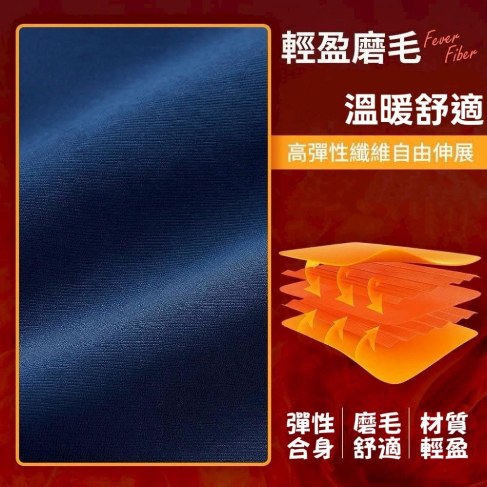 A193 輕磨毛圓領保暖衣(單一黑色)-細節圖3