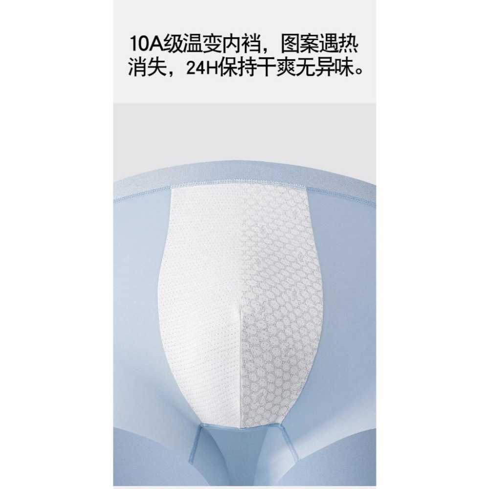 A392 男士冰絲蟲草溫變抑菌內褲 一盒5條隨機-細節圖6