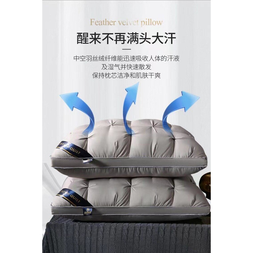 A320 希爾頓酒店同款扭花羽絲絨枕*1個-細節圖7