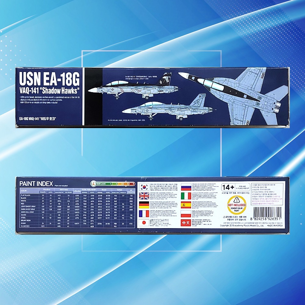 ✈️韓國空運現貨✈️ACADEMY 1/72 美軍 EA-18G＇咆哮者＇電戰機/VAQ-141中隊 (FA12560)-細節圖2