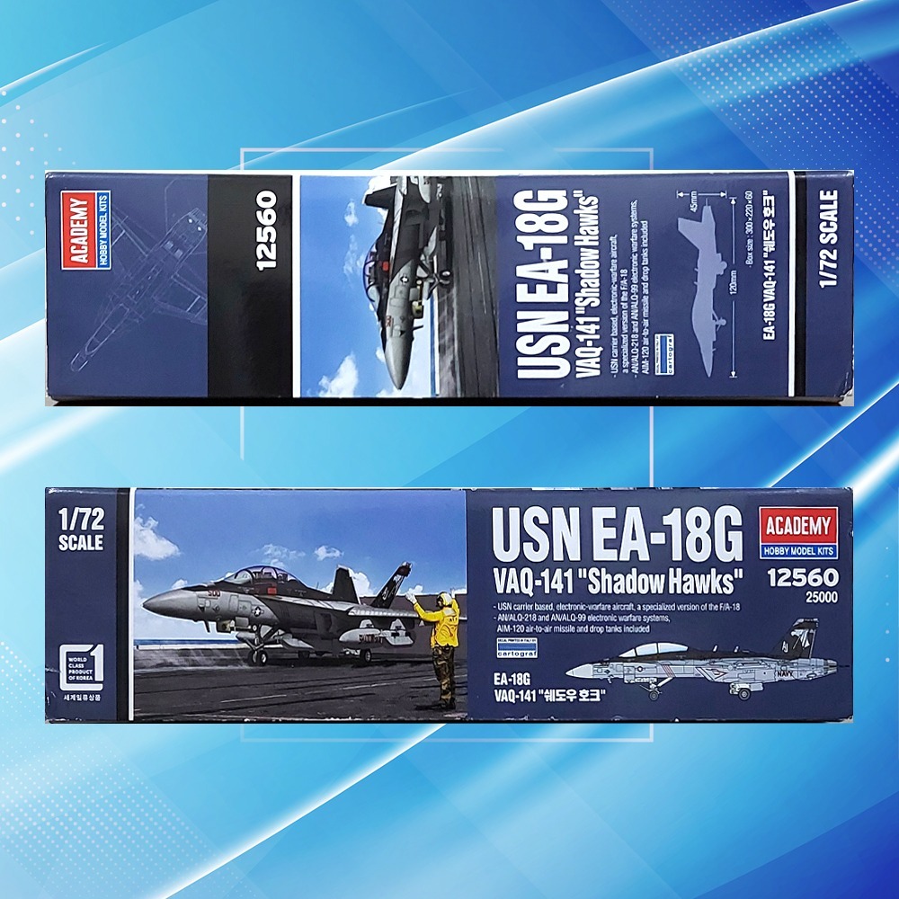 ✈️韓國空運現貨✈️ACADEMY 1/72 美軍 EA-18G＇咆哮者＇電戰機/VAQ-141中隊 (FA12560)-細節圖3