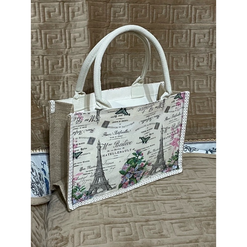 ［純手工］雙面蝶古巴特手提袋（有拉鍊-細節圖2