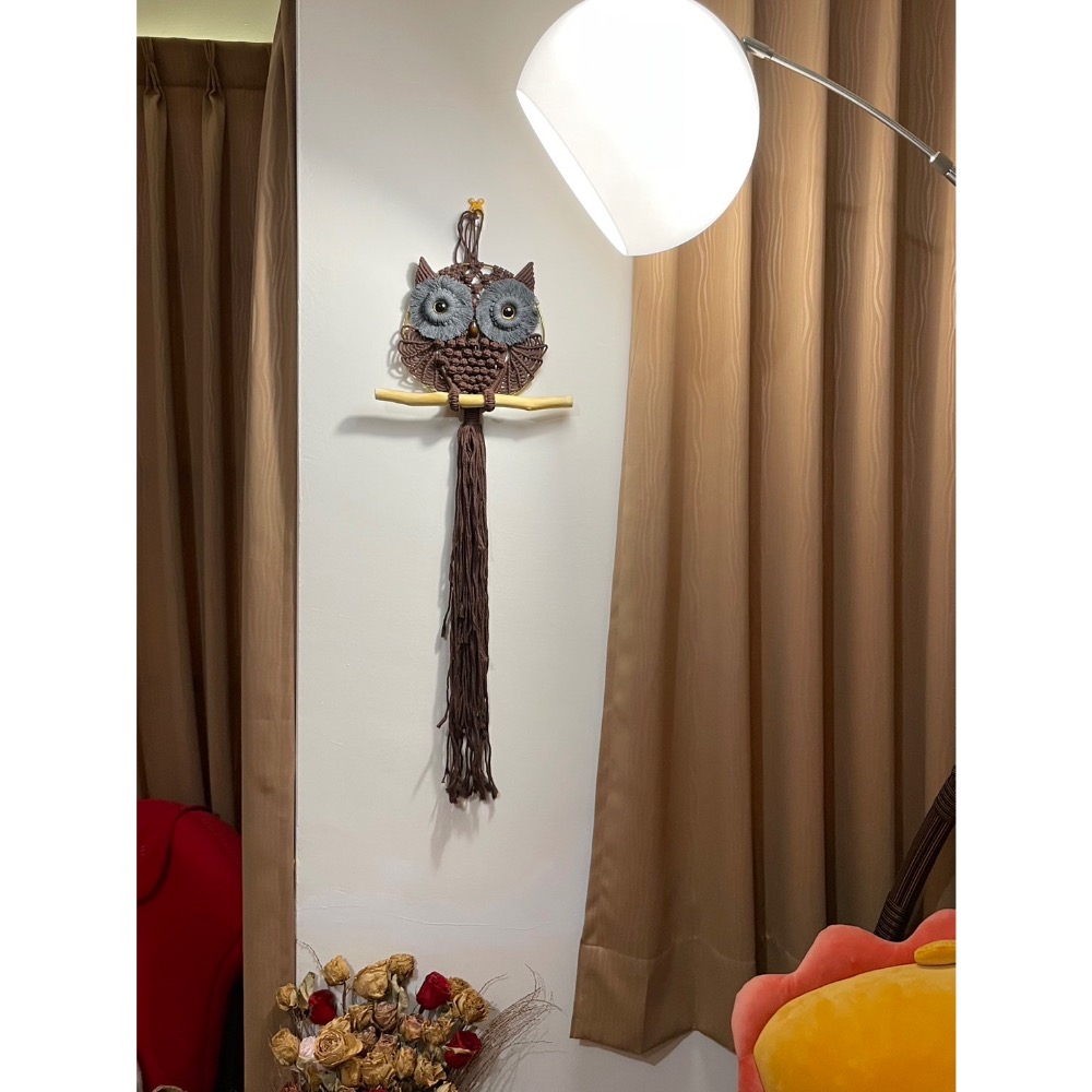 ＊＊手工編織貓頭鷹掛飾＊＊吊飾、門飾、牆飾-細節圖6