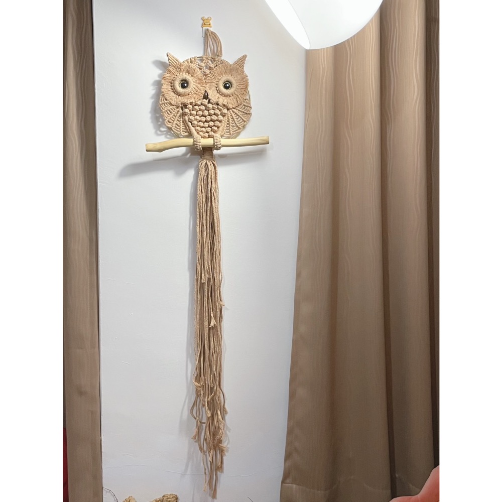 ＊＊手工編織貓頭鷹掛飾＊＊吊飾、門飾、牆飾-規格圖7