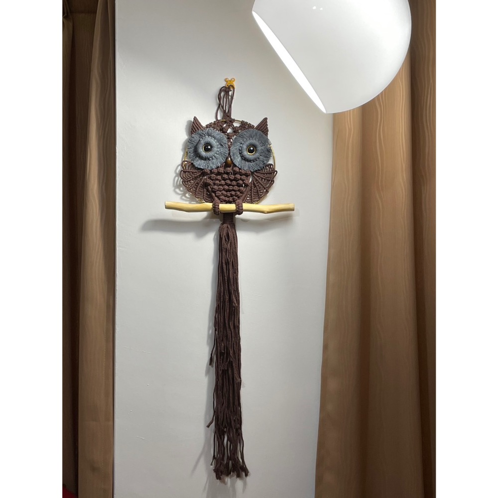 ＊＊手工編織貓頭鷹掛飾＊＊吊飾、門飾、牆飾-規格圖7