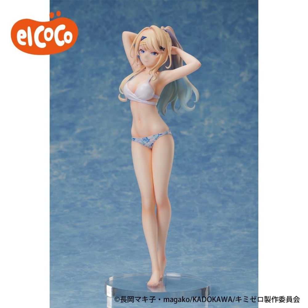 【玩模收藏】正版現貨 elCOCO 1/7 白河月愛 泳裝 / 位於戀愛光譜極端的我們 泳衣 水著 ver 公仔 景品-細節圖9