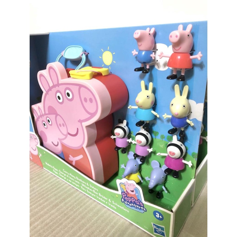 【正版現貨】粉紅豬小妹的探險 9入公仔旅行盒 / 孩之寶 Hasbro / 佩佩豬 Peppa Pig 佩奇-細節圖2
