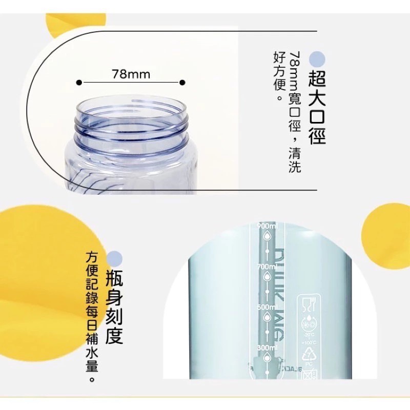 全新 BLACK HAMMER Drink me 大容量吸管運動水壺 1650ml-綠 水壺 水瓶-細節圖6