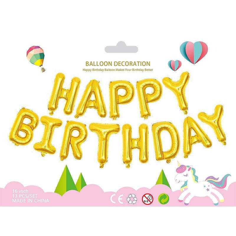 【有禮無理】16吋HAPPY BIRTHDAY字母氣球套組 慶生佈置 會場佈景 生日派對 生日PARTY 周歲佈置 裝飾-細節圖3