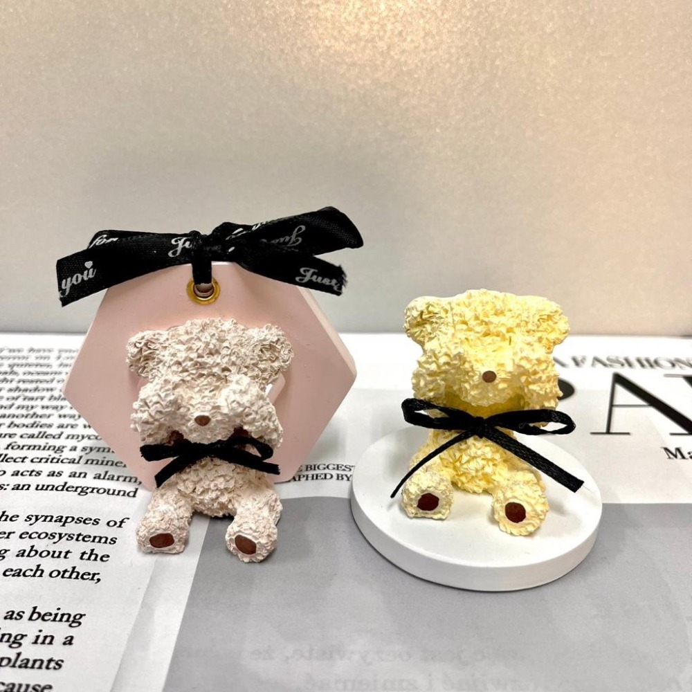 【有禮無理】害羞遮臉泰迪熊擴香石掛牌 泰迪熊車用擴香石 擴香擺飾 薰香石 送禮首選 台灣賣家 婚禮小物-細節圖8