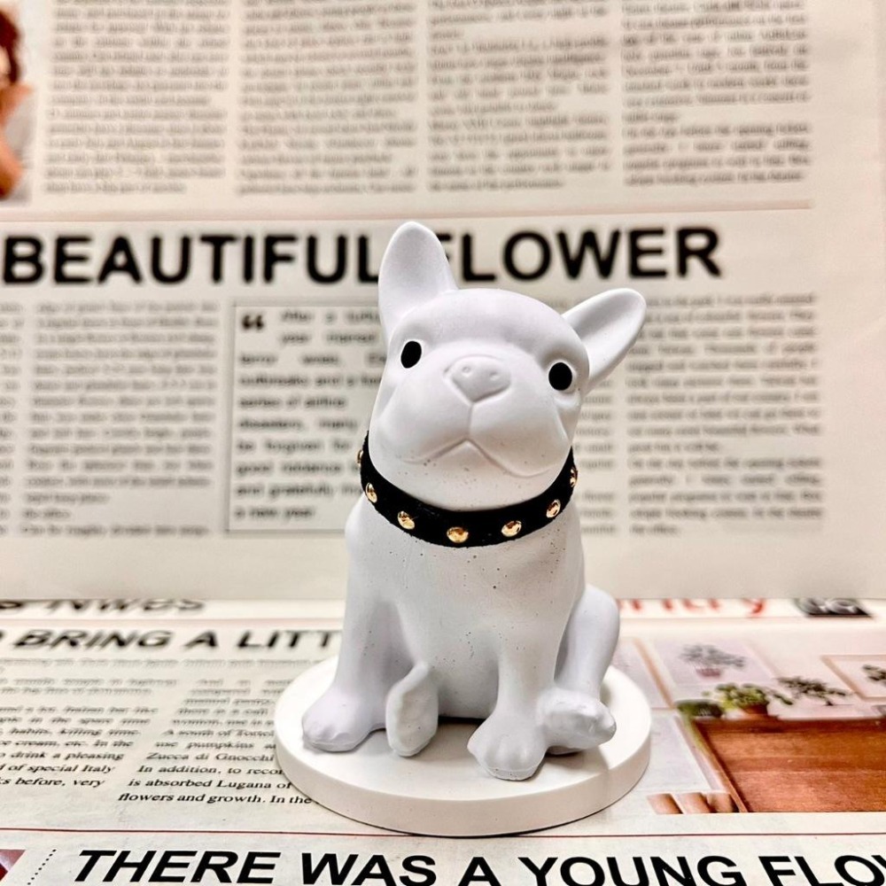 【有禮無理】項圈法鬥擴香石贈底座 馬卡龍色法國鬥牛犬香氛石 狗狗造型 擴香擺飾 薰香石 車用擴香石 送禮首選 婚禮小物-細節圖5