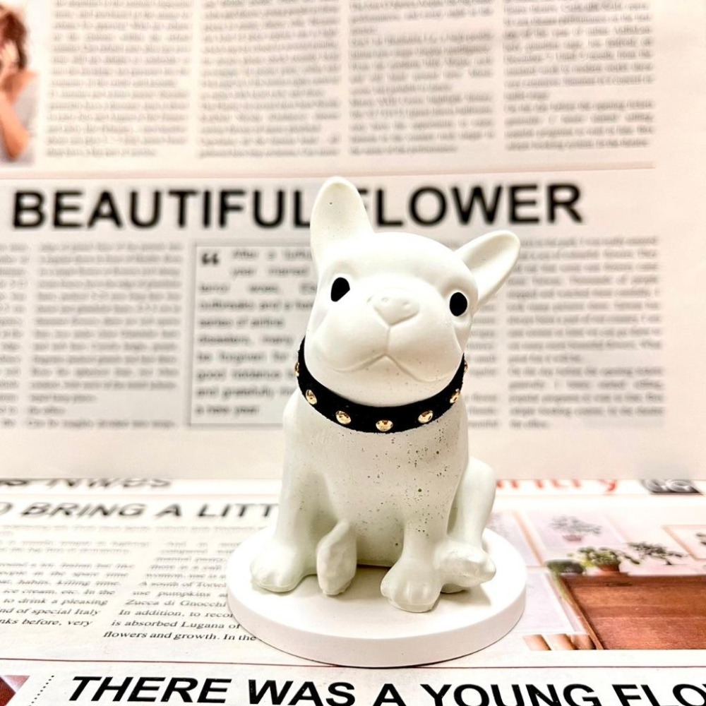 【有禮無理】項圈法鬥擴香石贈底座 馬卡龍色法國鬥牛犬香氛石 狗狗造型 擴香擺飾 薰香石 車用擴香石 送禮首選 婚禮小物-細節圖7