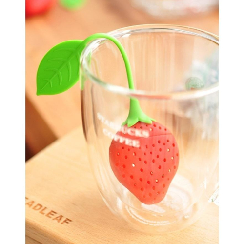 【有禮無理】創意草莓造型泡茶器 可愛泡茶器 食用級矽膠無毒材質 台灣賣家