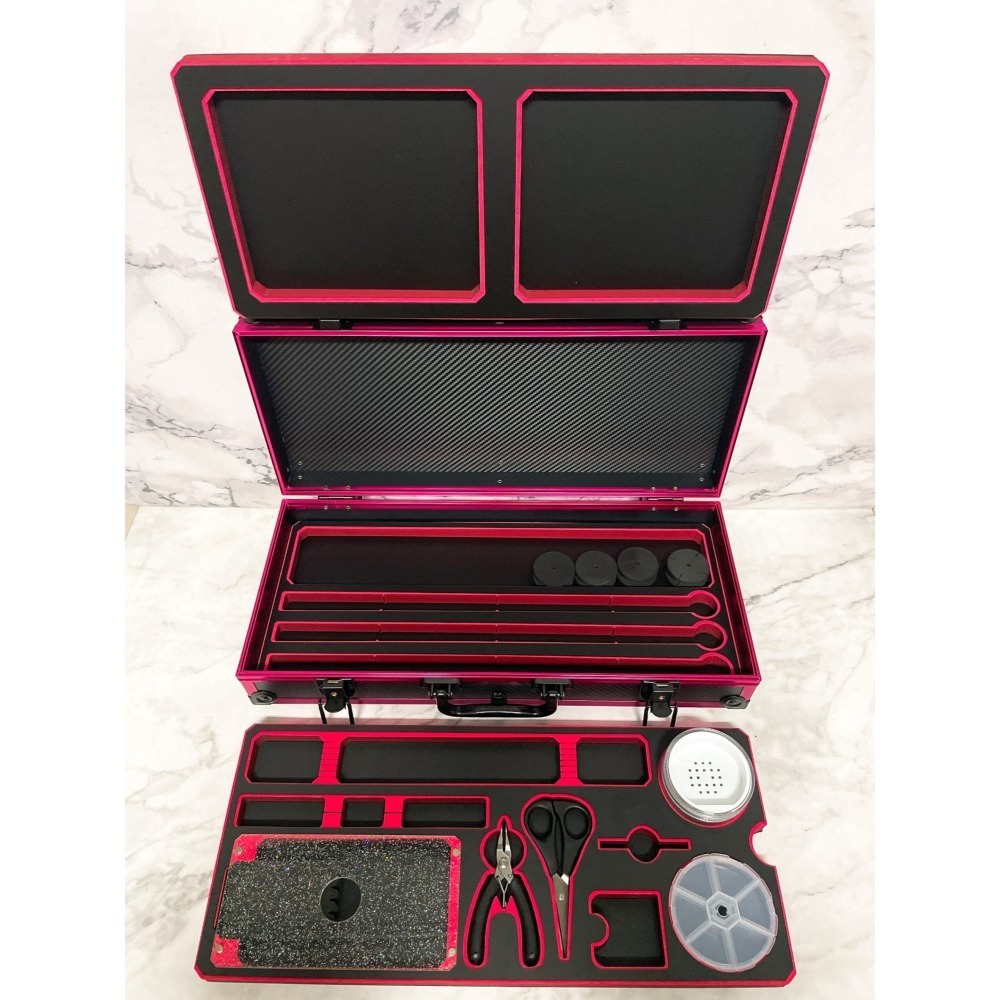 ★ELMO嚴選★「卡夢磁吸 三層箱 壓克力海綿」45*20*9 超優惠 釣蝦箱/槍箱/釣蝦槍箱/工具箱-細節圖2