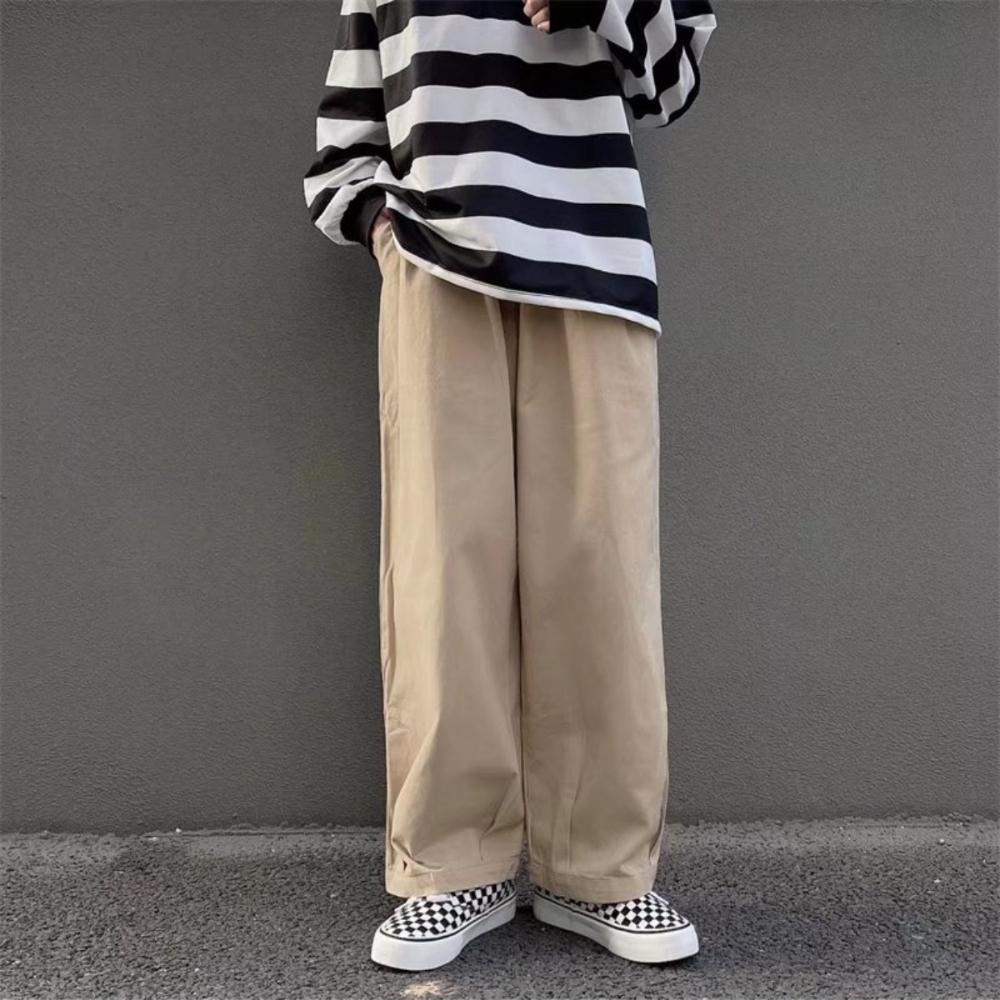 〖 ZEST 〗日系復古垂感工裝褲 台灣現貨 工作褲 男裝 春秋季 美式潮牌寬鬆 休閒純色長褲 秋冬長褲男 長褲男-細節圖2