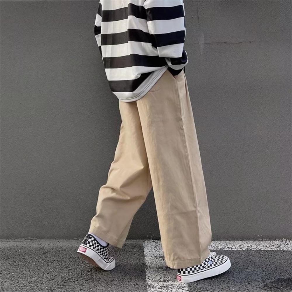 〖 ZEST 〗日系復古垂感工裝褲 台灣現貨 工作褲 男裝 春秋季 美式潮牌寬鬆 休閒純色長褲 秋冬長褲男 長褲男-細節圖4