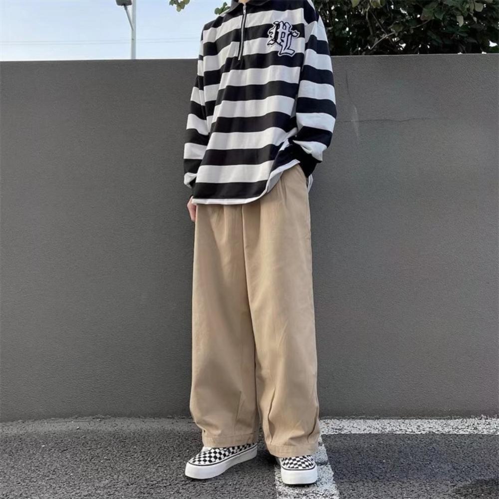 〖 ZEST 〗日系復古垂感工裝褲 台灣現貨 工作褲 男裝 春秋季 美式潮牌寬鬆 休閒純色長褲 秋冬長褲男 長褲男-細節圖5