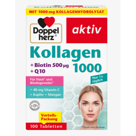 Wendystore 德國 doppelherz 雙心牌 多寶 膠原蛋白1000+生物素500+Q10 2027/02-細節圖3