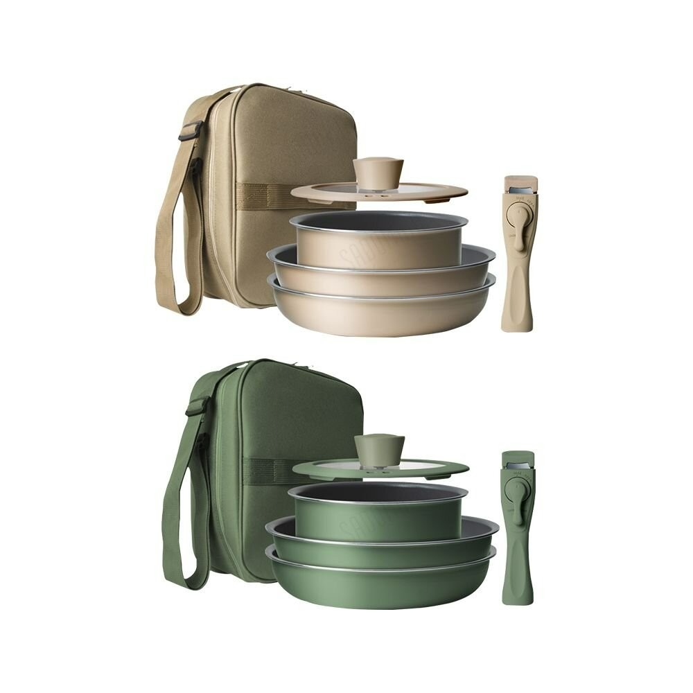 仙德曼 露營鍋具組 24cm不沾鍋系列 AG024 深炒鍋 平底鍋 湯鍋 露營-細節圖3