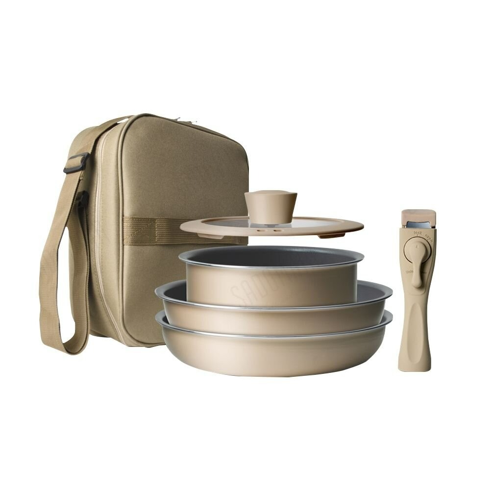 仙德曼 露營鍋具組 24cm不沾鍋系列 AG024 深炒鍋 平底鍋 湯鍋 露營-細節圖5