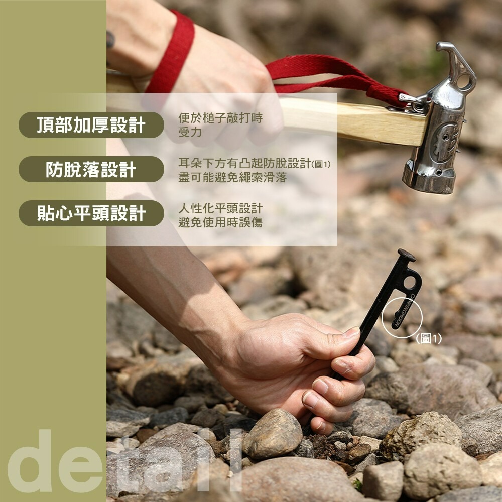 柯曼 S45C 碳鋼營釘 鋼製營釘 買10送1 硬漢二代 營釘 戶外 露營-細節圖8