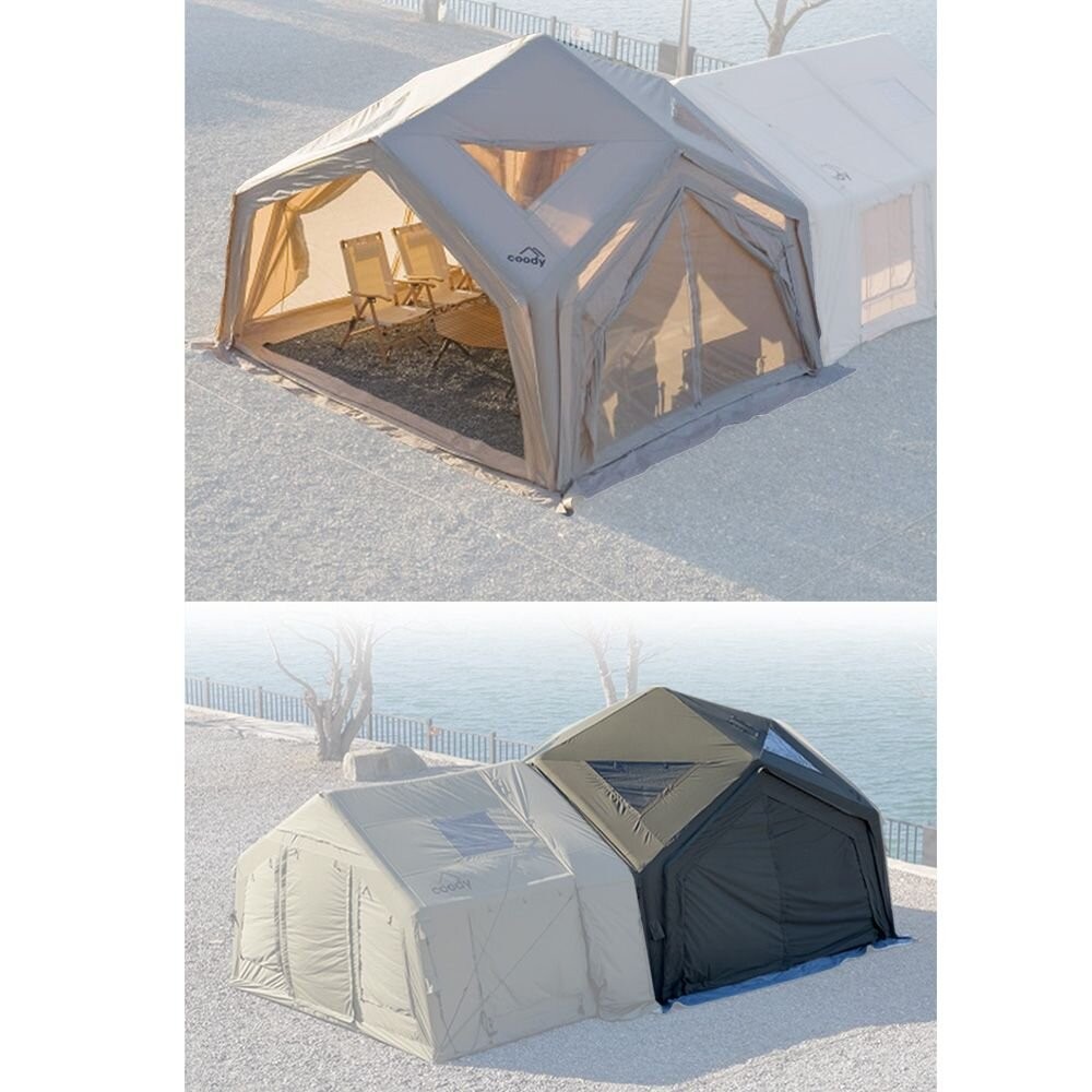Coody 13棉布充氣帳篷 充氣帳篷 庇護所 充氣帳 棉布 附防雨罩 別墅帳 露營 逐露天下-細節圖2
