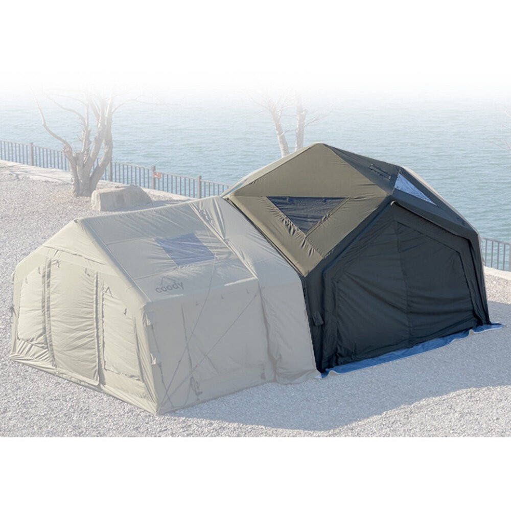 Coody 13棉布充氣帳篷 充氣帳篷 庇護所 充氣帳 棉布 附防雨罩 別墅帳 露營 逐露天下-規格圖11