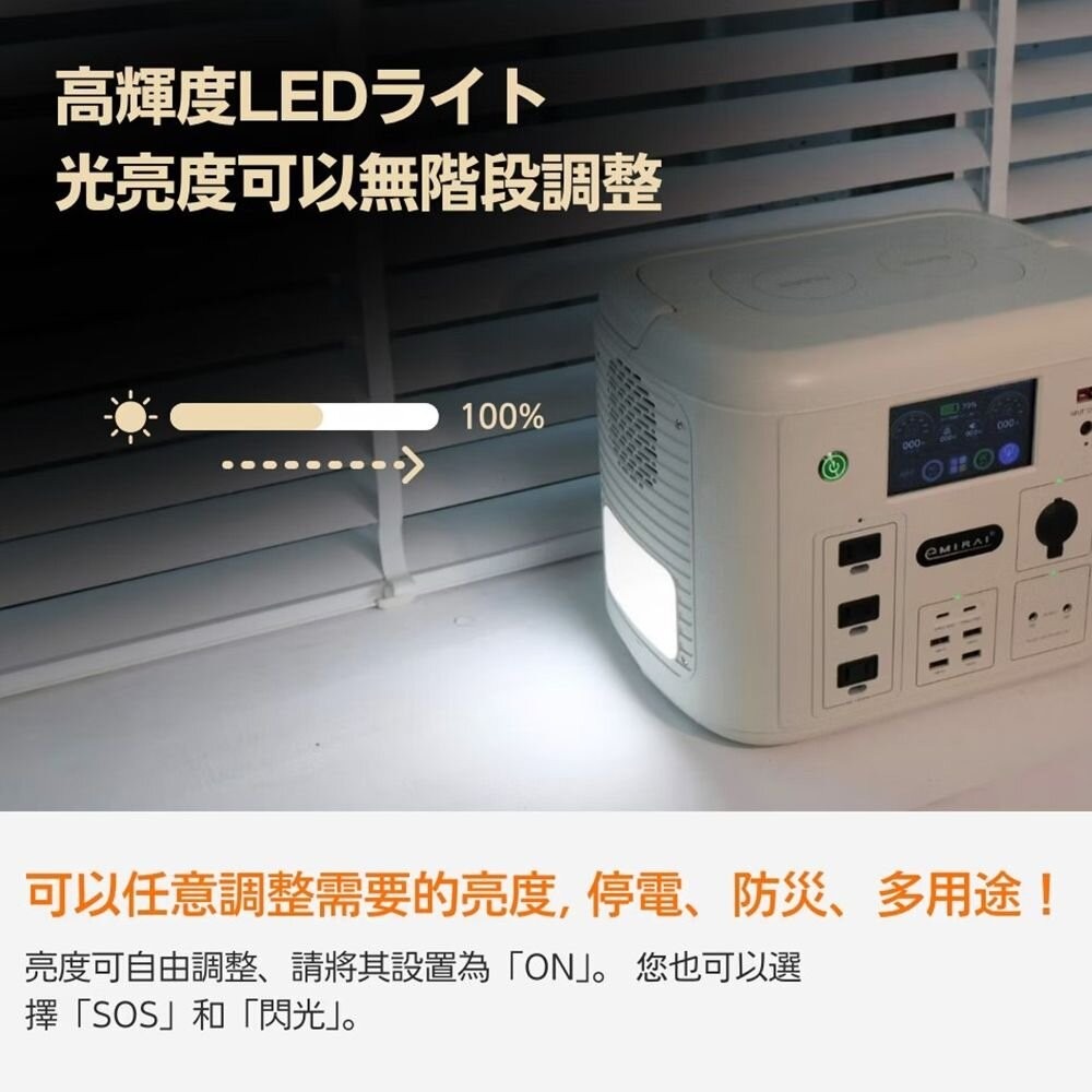 日本 e+MIRAL次世代行動電站 黑色 沙漠白 儲能 充電 BSMI認證 露營 逐露天下-細節圖7