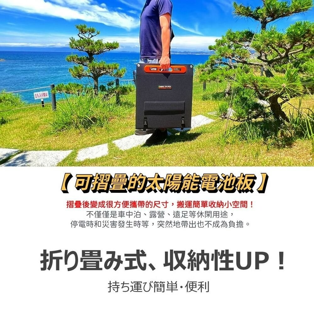 日本GOODGOODS 200W折疊式太陽能板 18V / 11.1A 露營 逐露天下-細節圖4