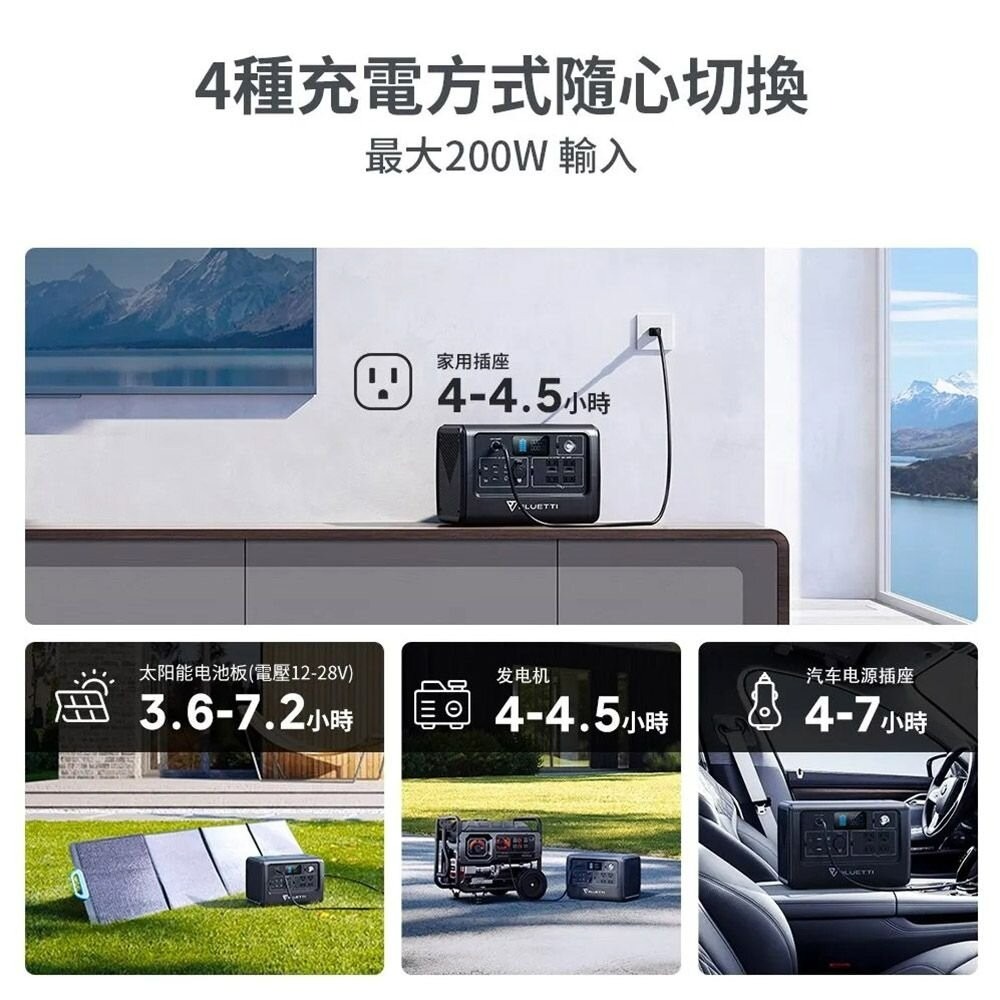 益群 BLUETTI EB70S 戶外移動電源 行動電源 充電器 露營 逐露天下-細節圖4
