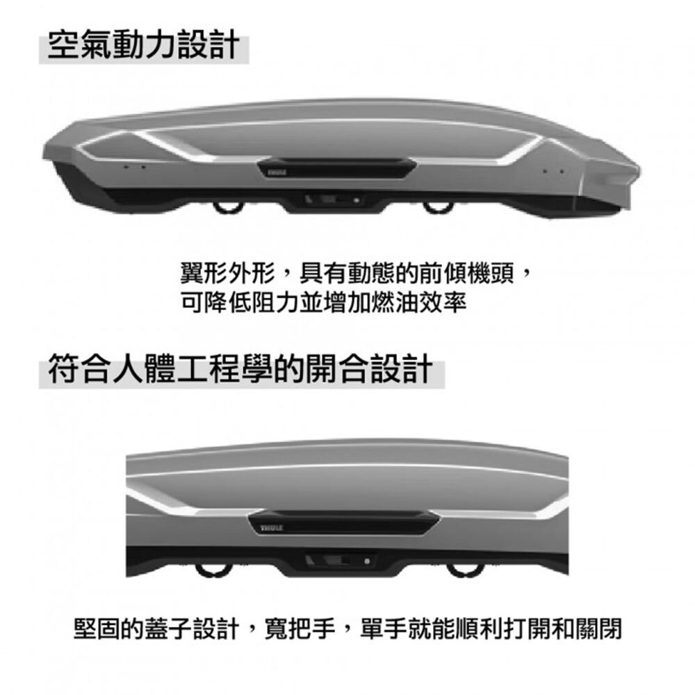 THULE Motion 3 XL Low 400公升 車頂箱 收納箱 行李箱 露營 逐露天下-細節圖6