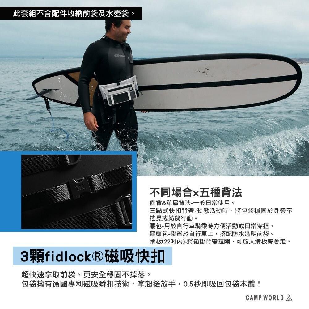 Bitplay 全防水跨境裝備包 防水包 手機包 側背包 腰包 露營 逐露天下-細節圖9